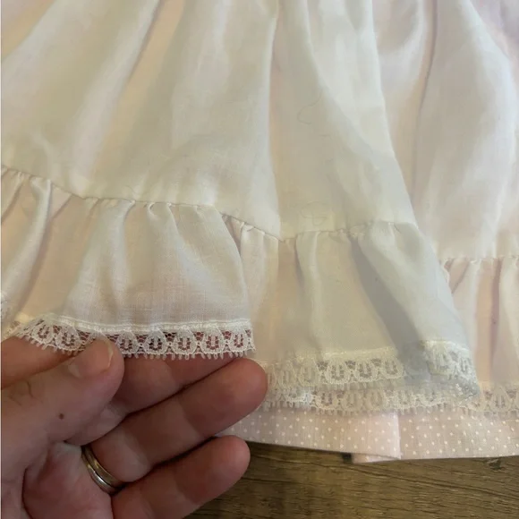 Nanette Vintage Baby Girl Dress Duck Goose Lace 0-3mo - Picture 4 of 9